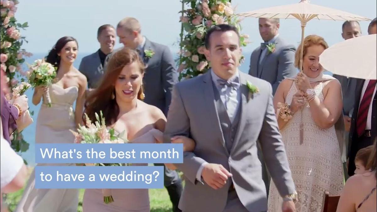 'Video thumbnail for What's the best month to have a wedding?'