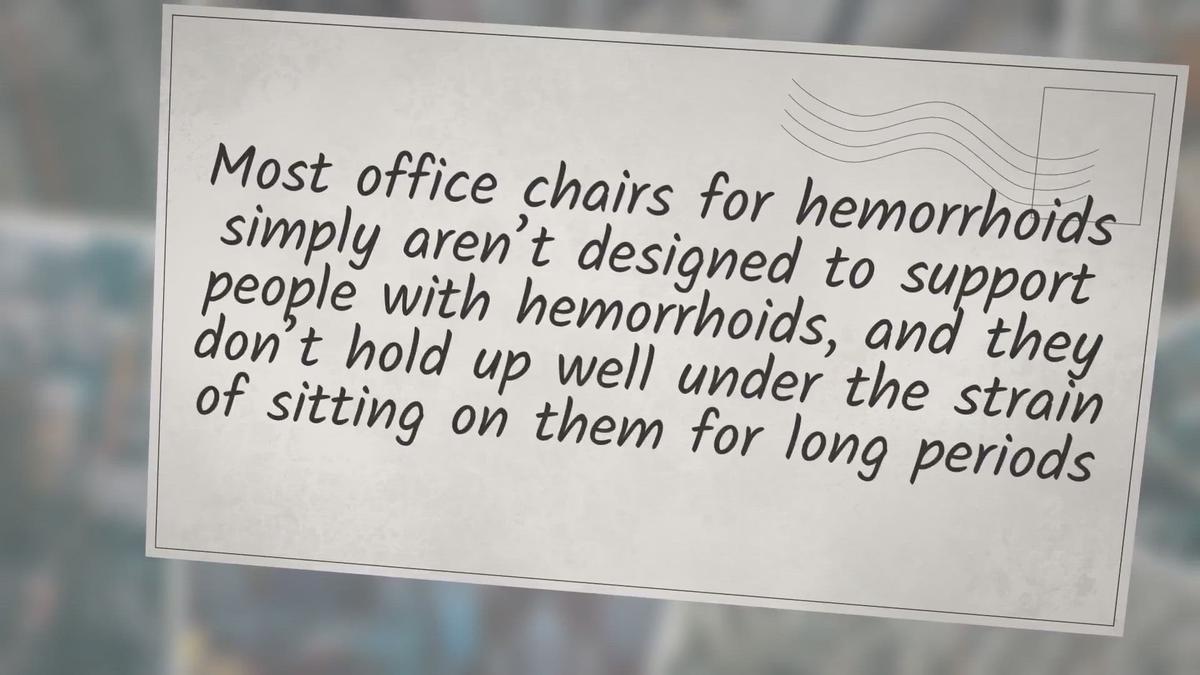 'Video thumbnail for The Best Office Chair for Hemorrhoids'
