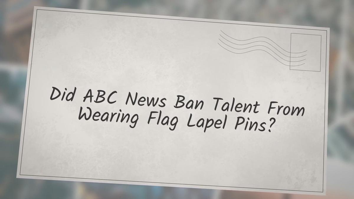 Did Abc News Ban Talent From Wearing Flag Lapel Pins