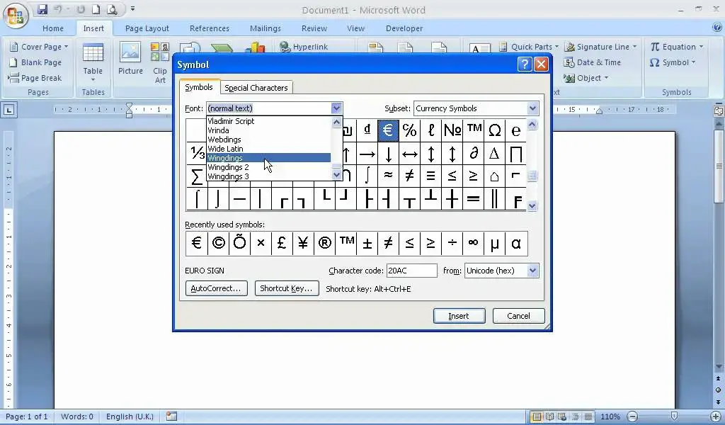 How to Insert a Check Mark