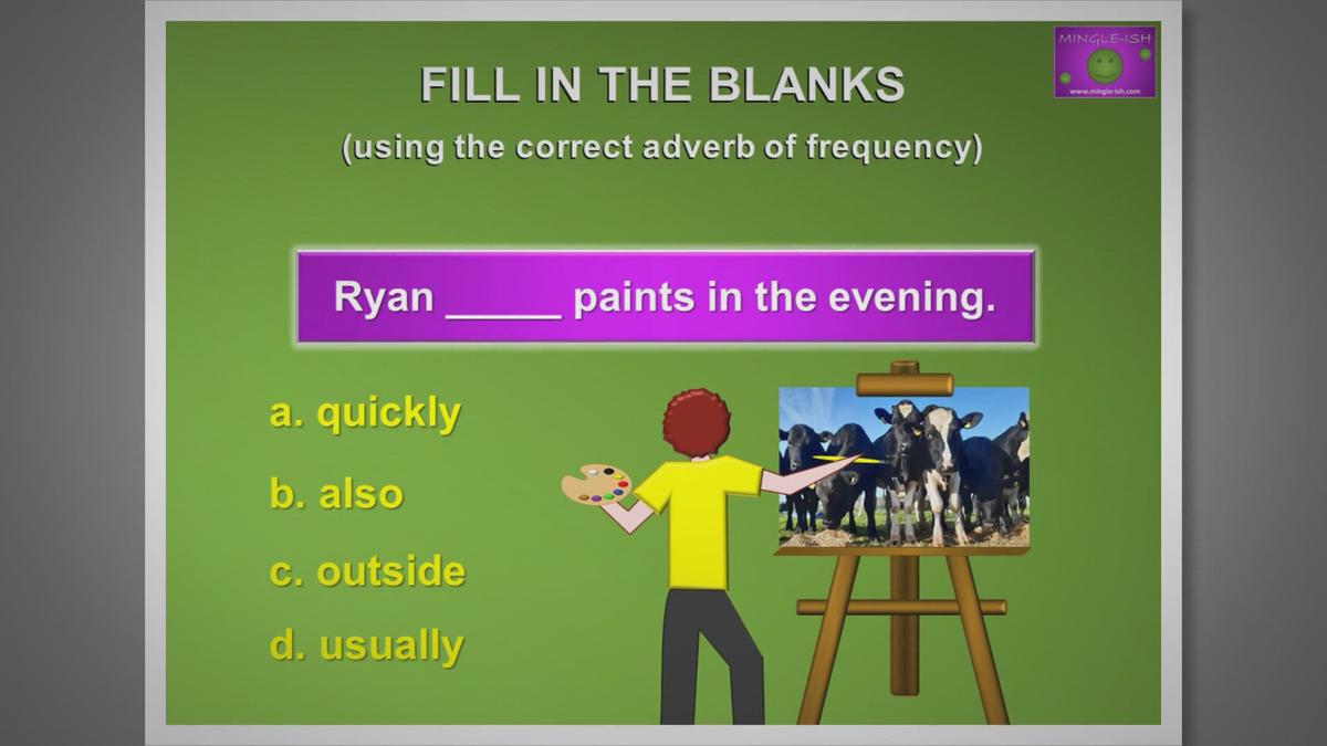 'Video thumbnail for Adverbs of frequency - Grammar quiz #1'