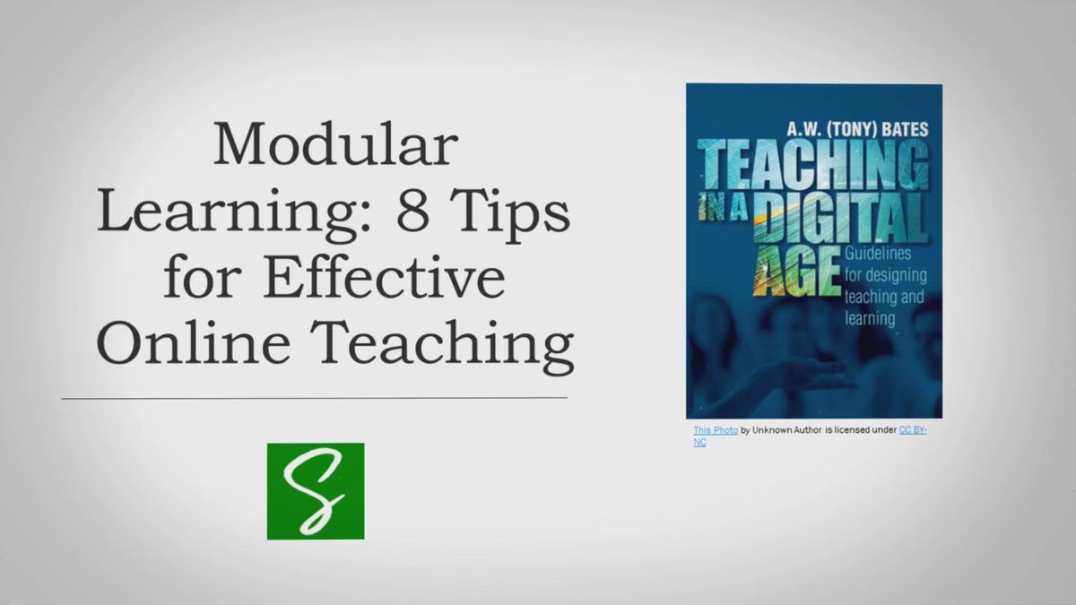 'Video thumbnail for Modular Learning: 8 Tips for Effective Online Teaching'