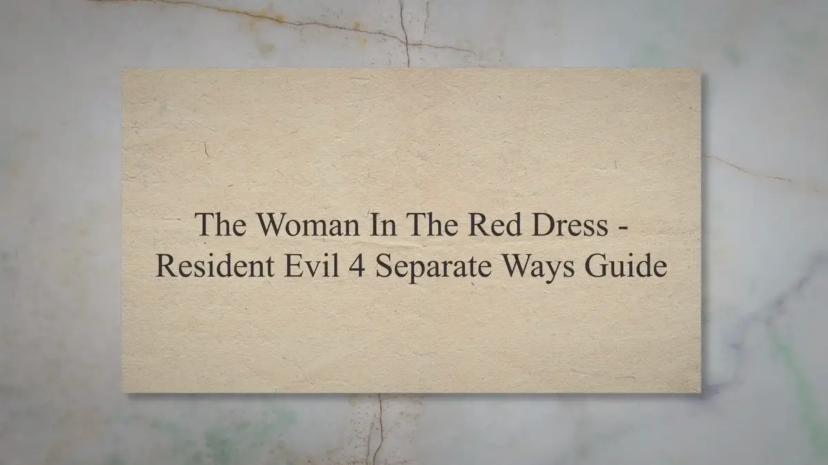 HELP!! Ada Wong Default Red Dress for Assignment Ada mode