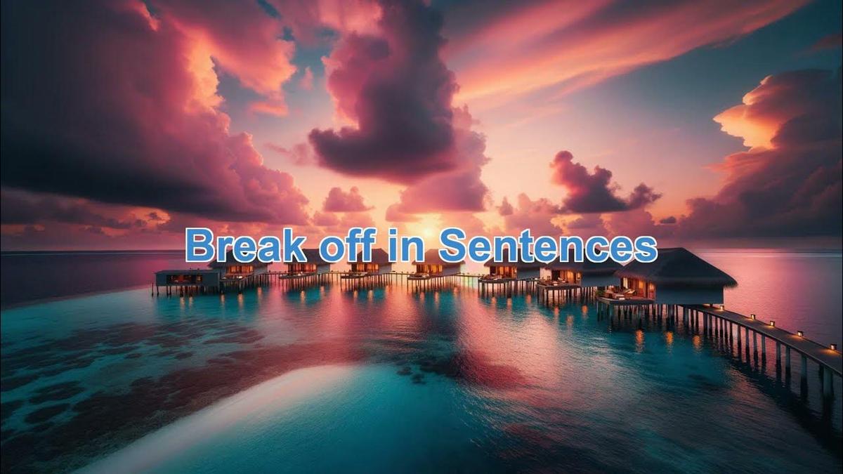 break off noun meaning