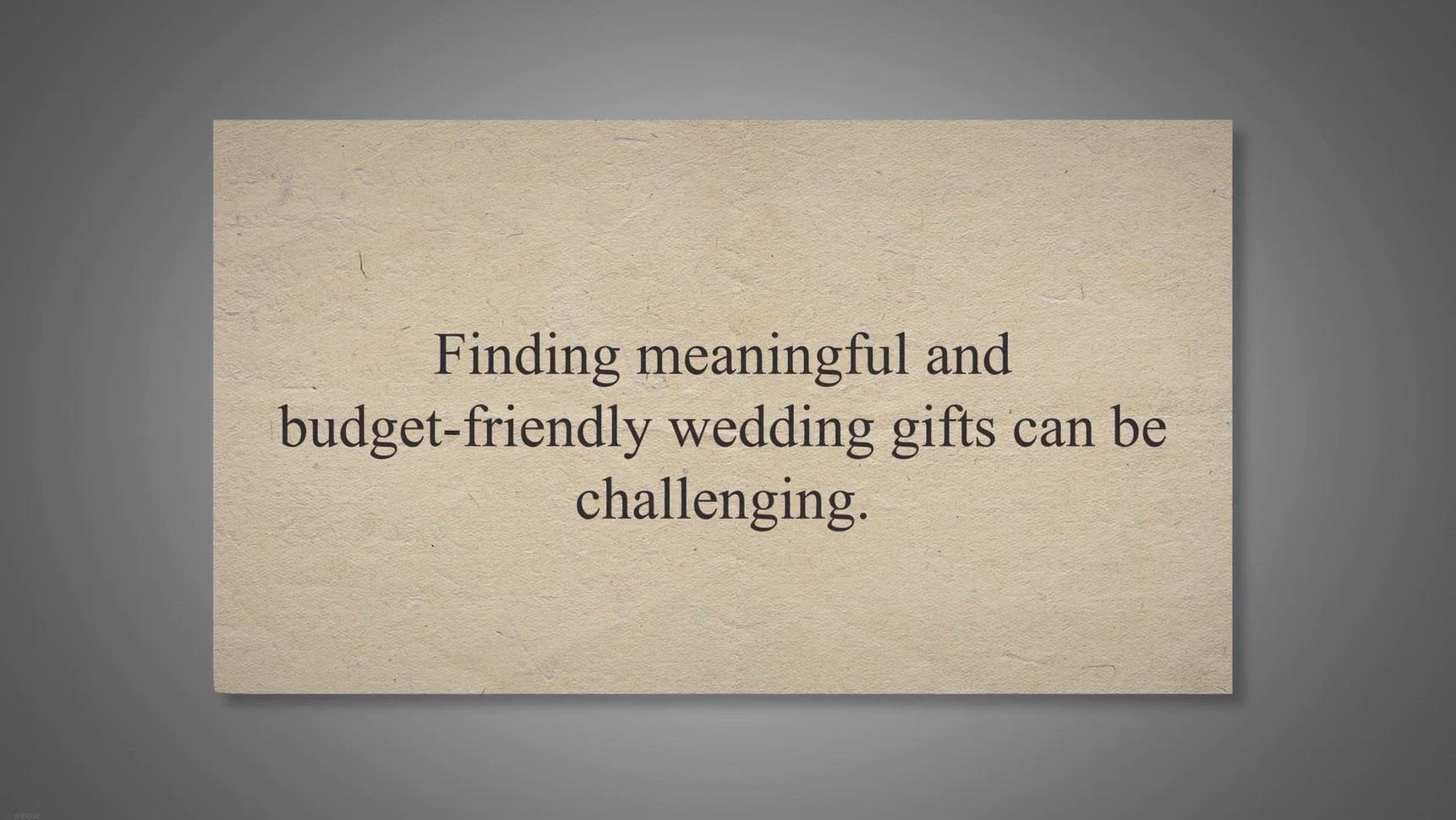 'Video thumbnail for Best Wedding Gift Ideas Under $1000'